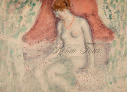 “Seated Nude” by Frederick Carl Frieseke Fine Art Print