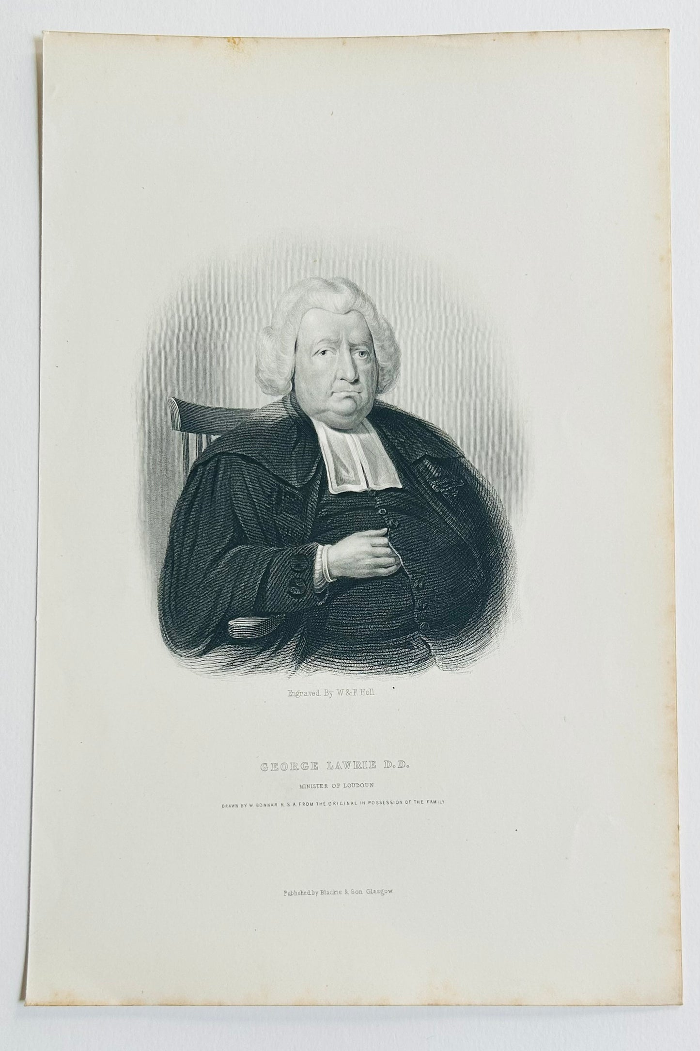 George Lawrie D.D. — Victorian Engraving by W. & F. Holl (Blackie & Son, Glasgow)