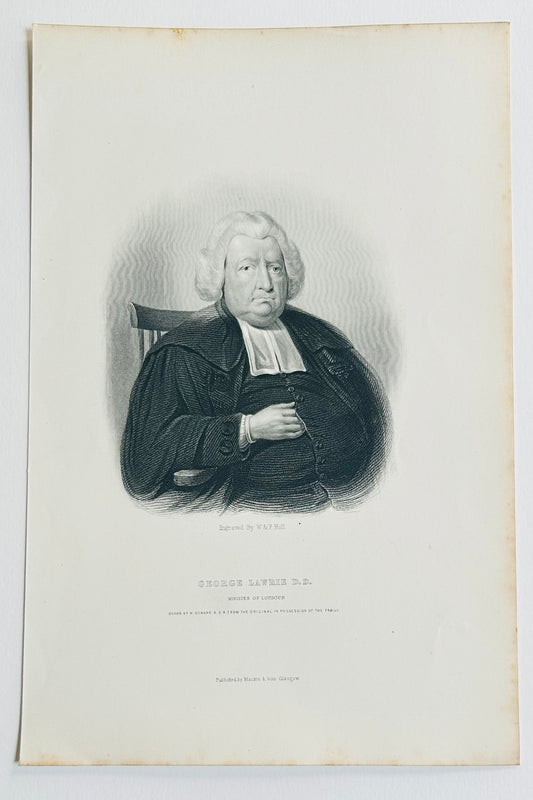 George Lawrie D.D. — Victorian Engraving by W. & F. Holl (Blackie & Son, Glasgow)
