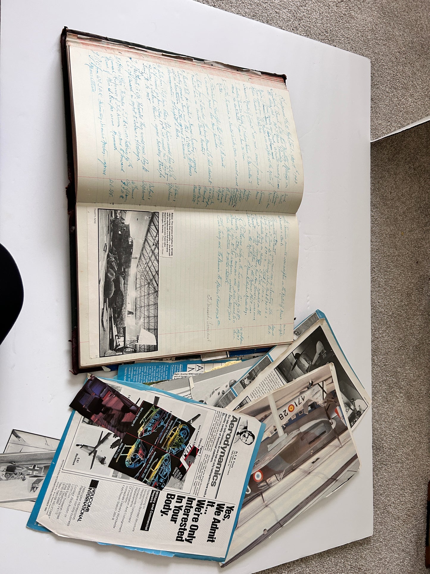 Vintage Military Aircraft Scrapbook – WWII & Jet Collector’s Ledger