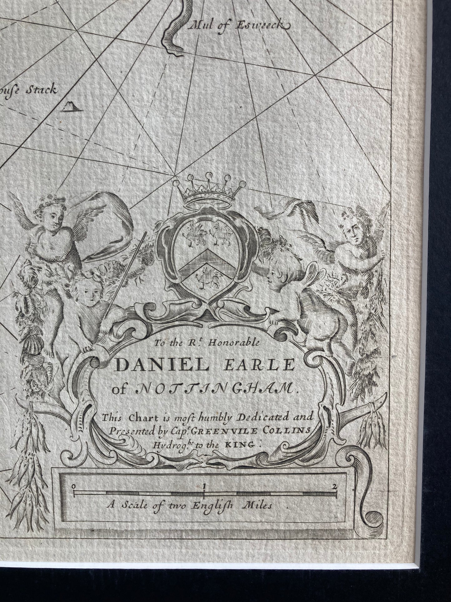 Antique Sea Chart – Shetland Isles  by Greenville Collins (published 1693–1764)