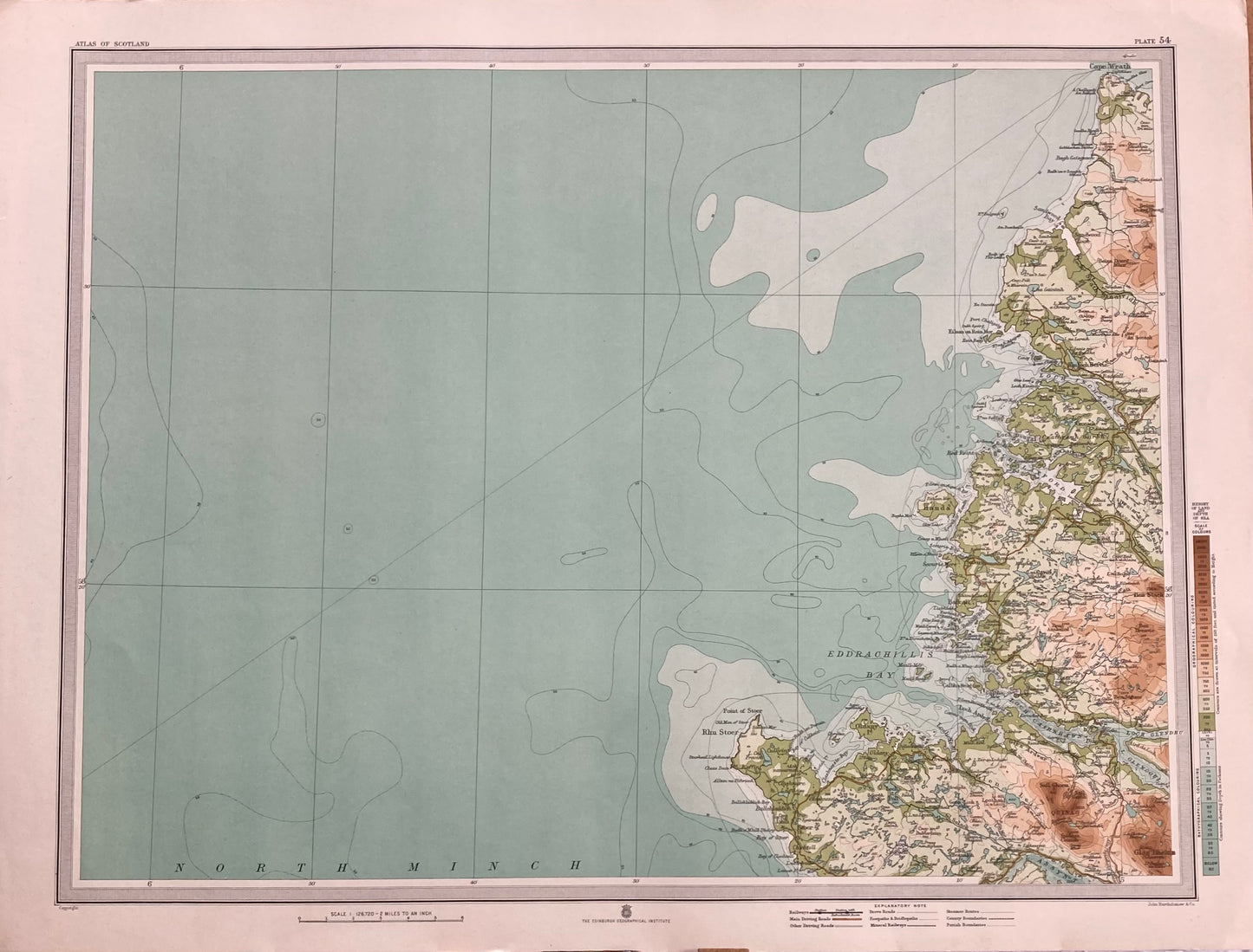 Scourie (Scotland) Map, circa 1912