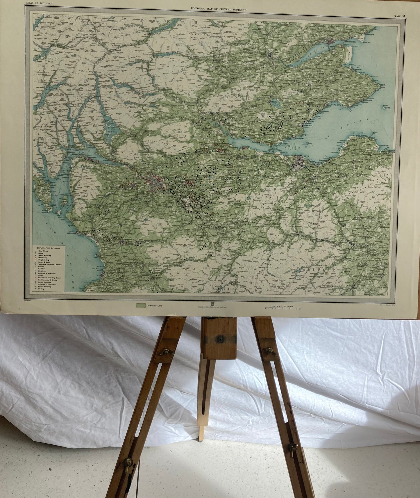 Economic Map of Central Scotland circa 1912