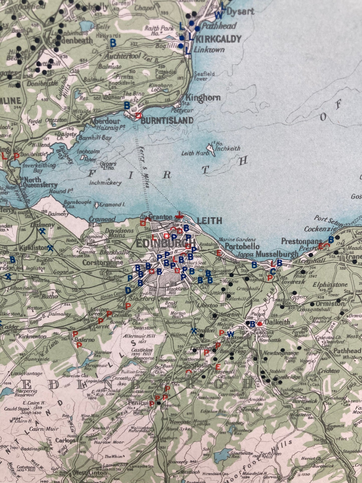 Economic Map of Central Scotland circa 1912