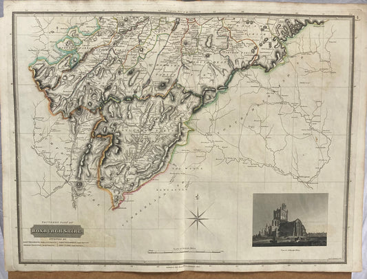 Antique Map, Southern Roxburgh Shire , 1822