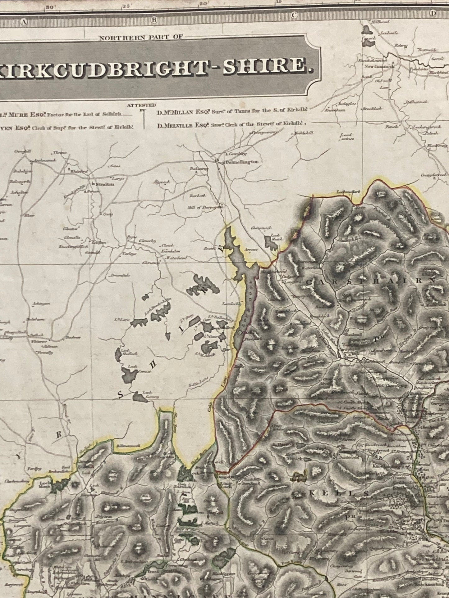 Antique Map, Northern Kirkcudbright-Shire , 1821