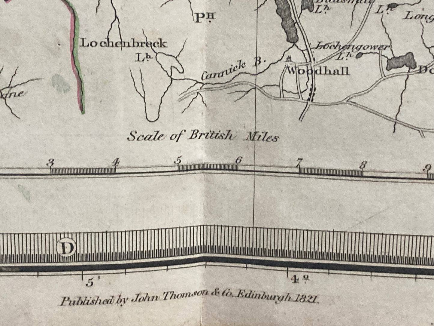 Antique Map, Northern Kirkcudbright-Shire , 1821