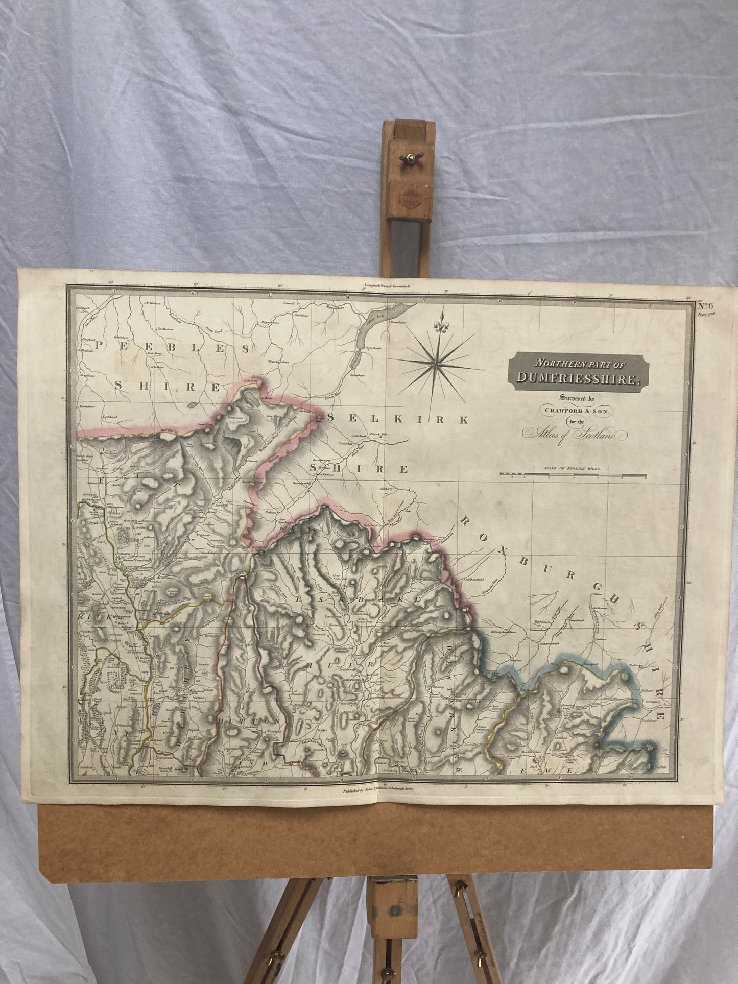 Antique Map, Northern Dumfriesshire,Part 2nd, Scotland 1828