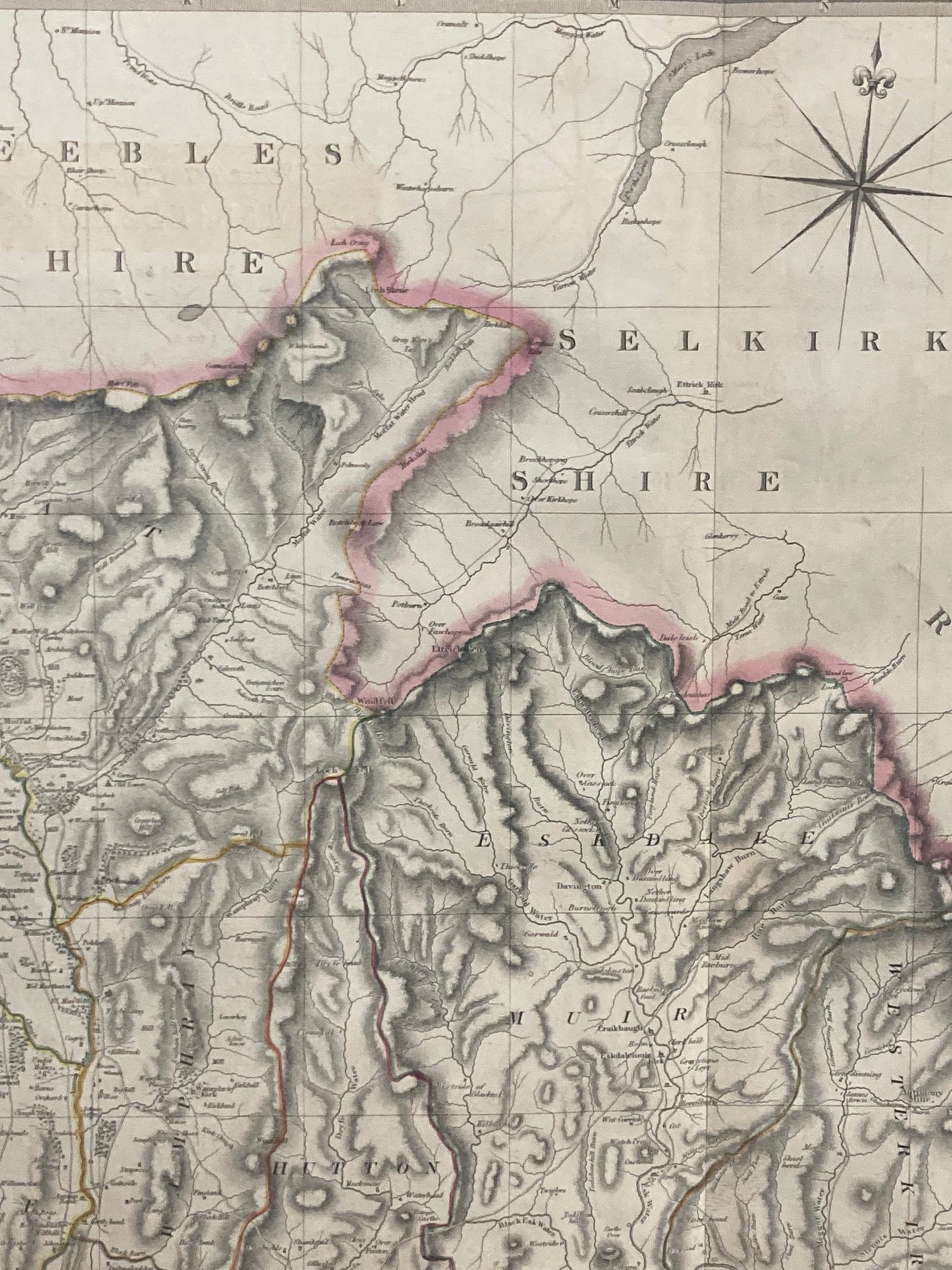 Antique Map, Northern Dumfriesshire,Part 2nd, Scotland 1828