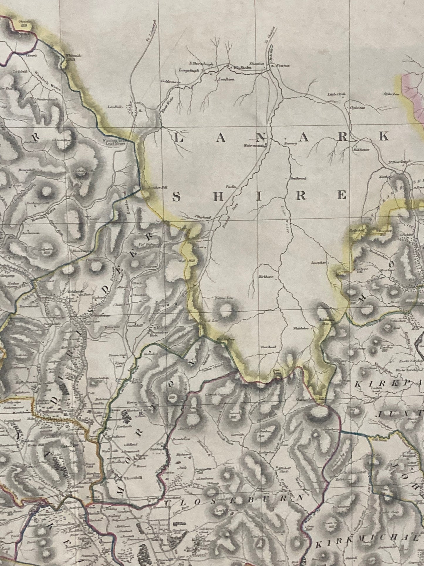 Antique Map, Dumfriesshire, Scotland 1828 , part 1st