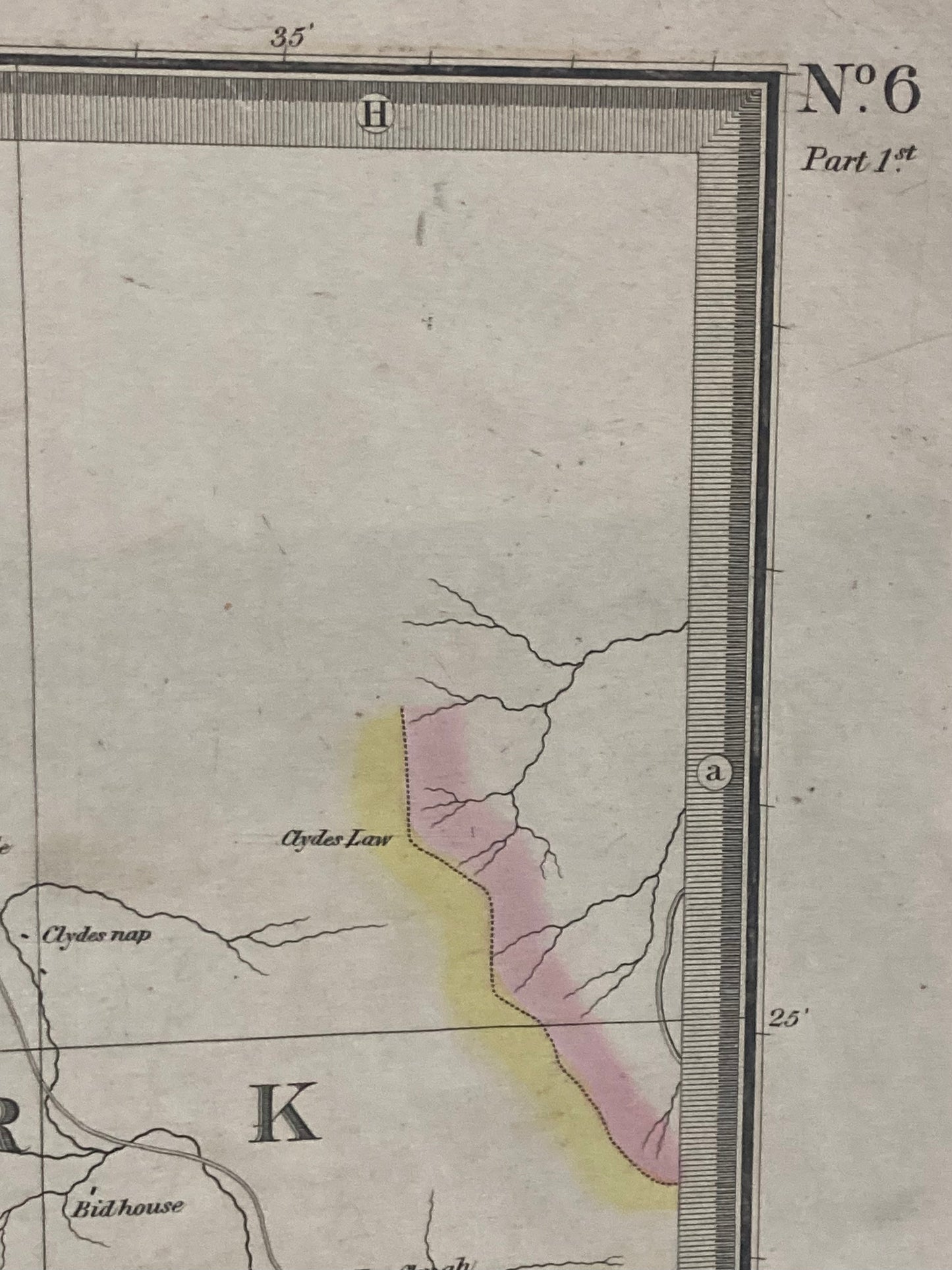 Antique Map, Dumfriesshire, Scotland 1828 , part 1st