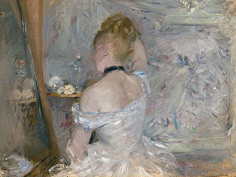Lady in the Mirror Impressionist Wall Art Print
