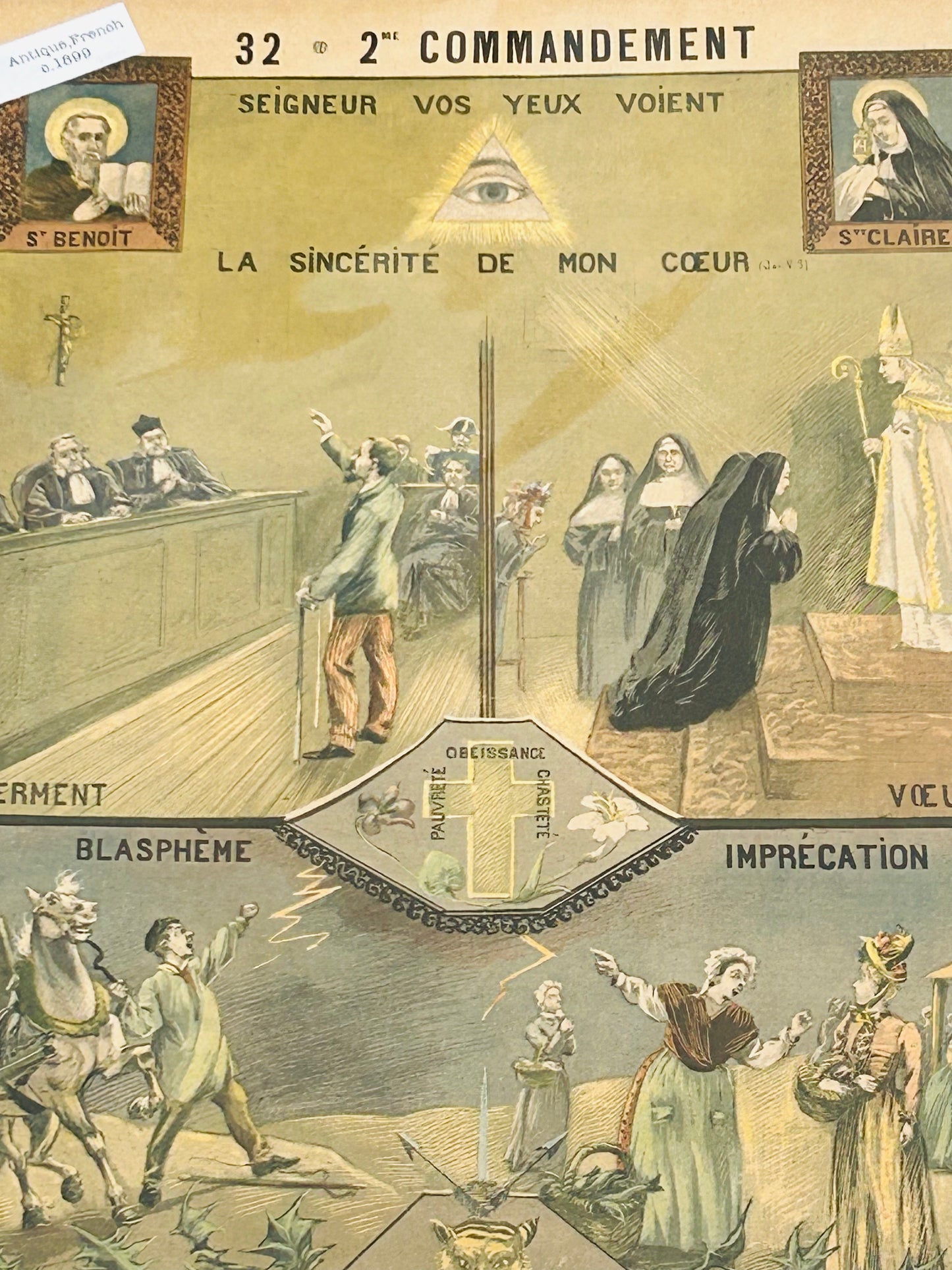 Antique French Religious Chromolithograph Plate 32  [c.1899]