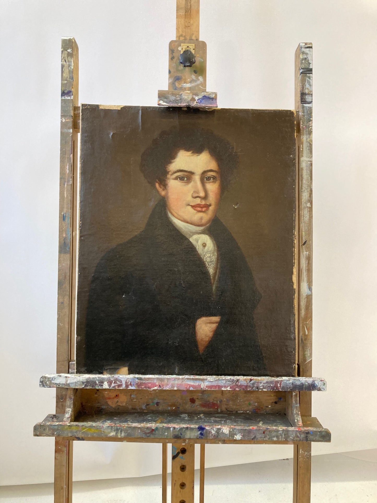 Antique Portrait of a  Gentlemen oil on canvas 19th century