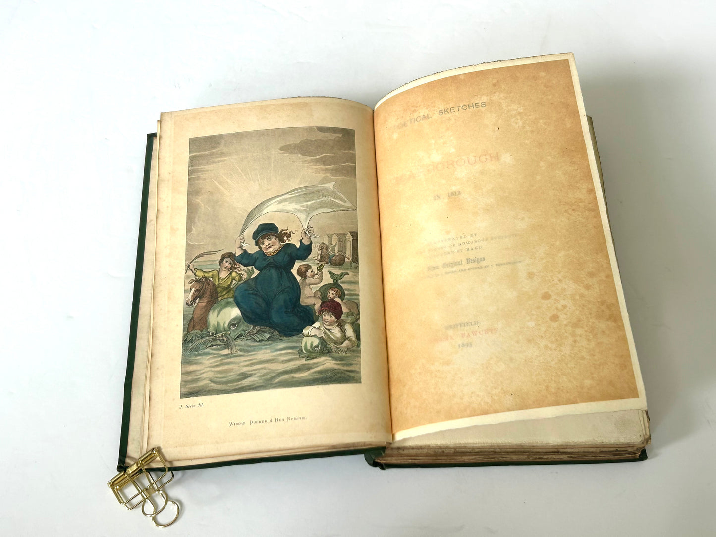 Rare 1893 Limited Edition Poetical Sketches of Scarborough – Signed by F. Moore of Rolston Hall, Hand-Coloured Plates