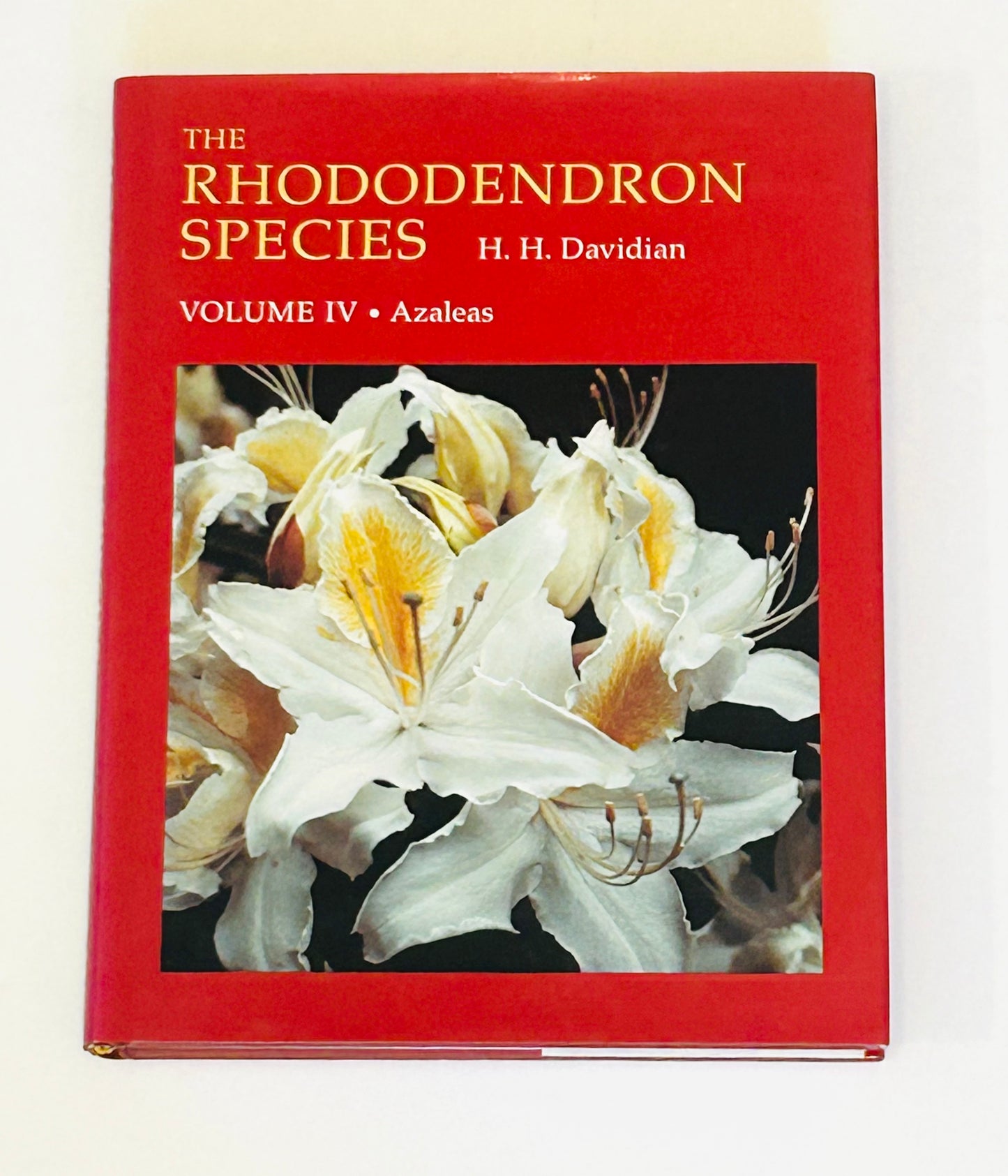Hardback copy of The Rhododendron Species Vol. IV – Azaleas by H. H. Davidian, Timber Press edition.