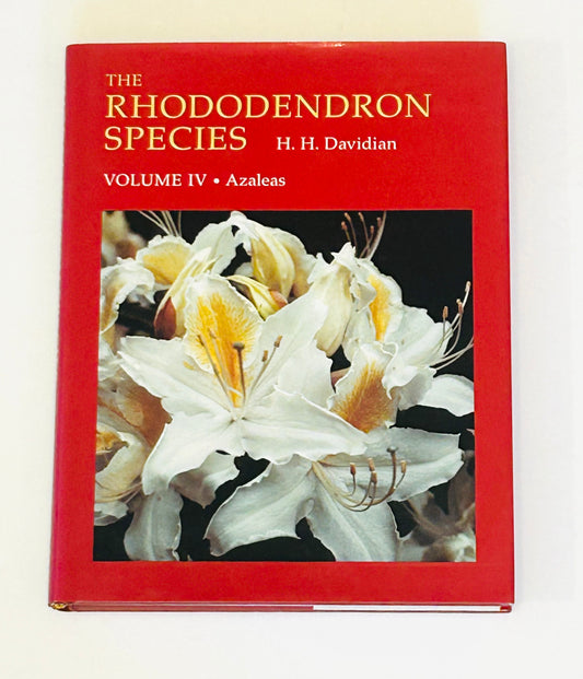 Hardback copy of The Rhododendron Species Vol. IV – Azaleas by H. H. Davidian, Timber Press edition.