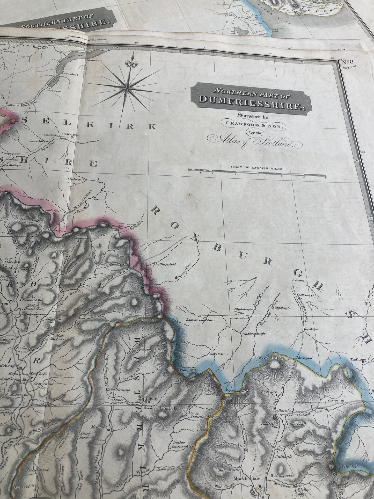 Antique Map, Northern Dumfriesshire,Part 2nd, Scotland 1828