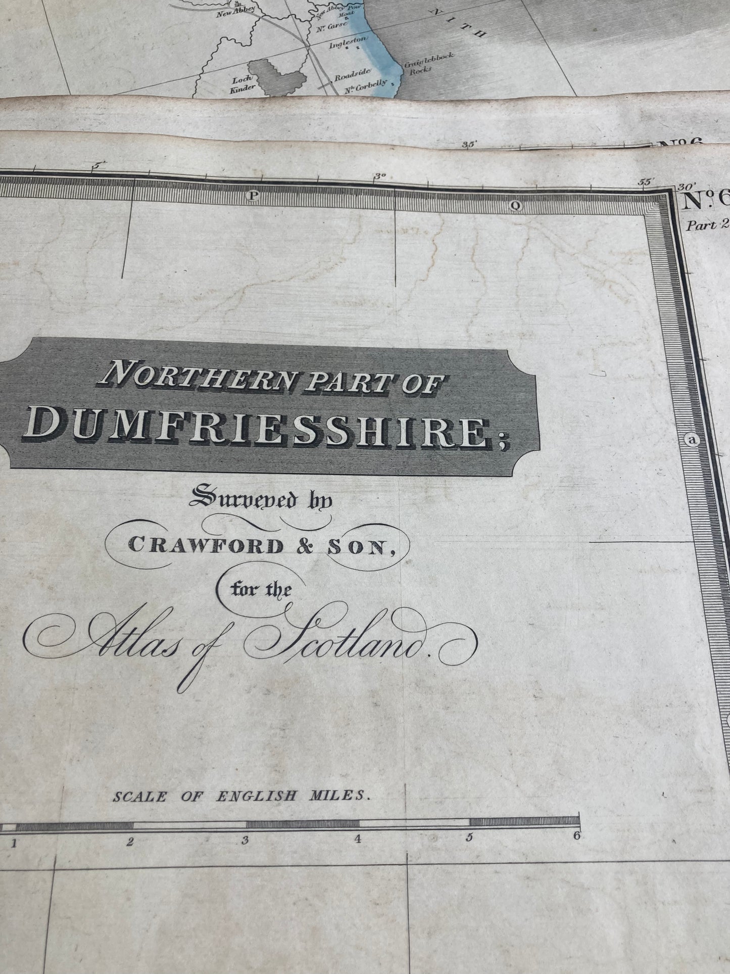 Antique Map, Northern Dumfriesshire,Part 2nd, Scotland 1828