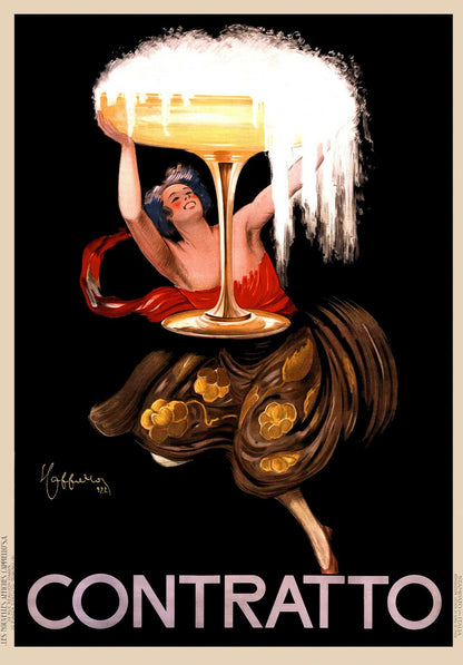 Vintage Champagne Poster Wall Art Print