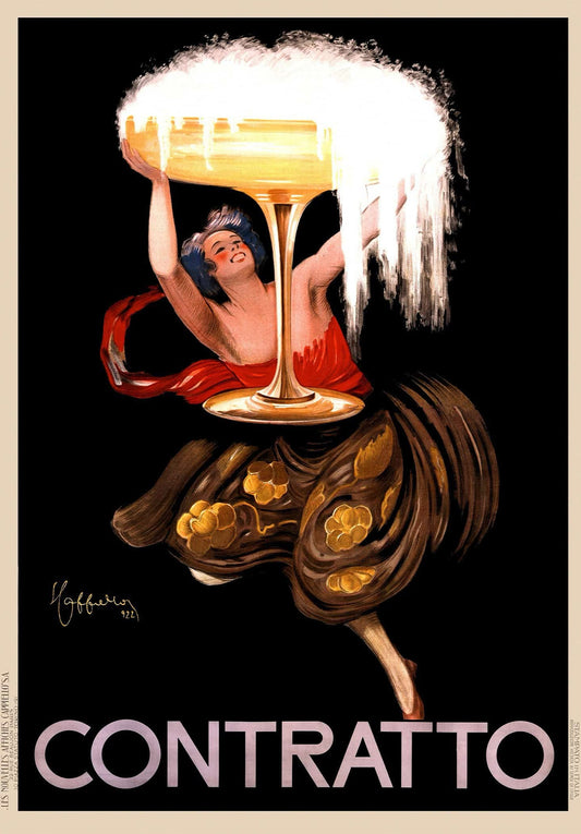 Vintage Champagne Poster Wall Art Print