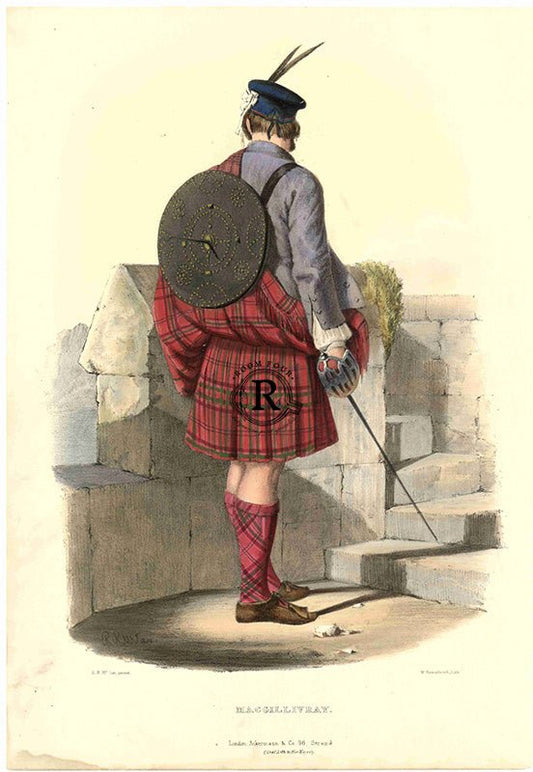 The Clans Of The Scottish Highlands Antique Print - MACGILLIVRAY - Room Four