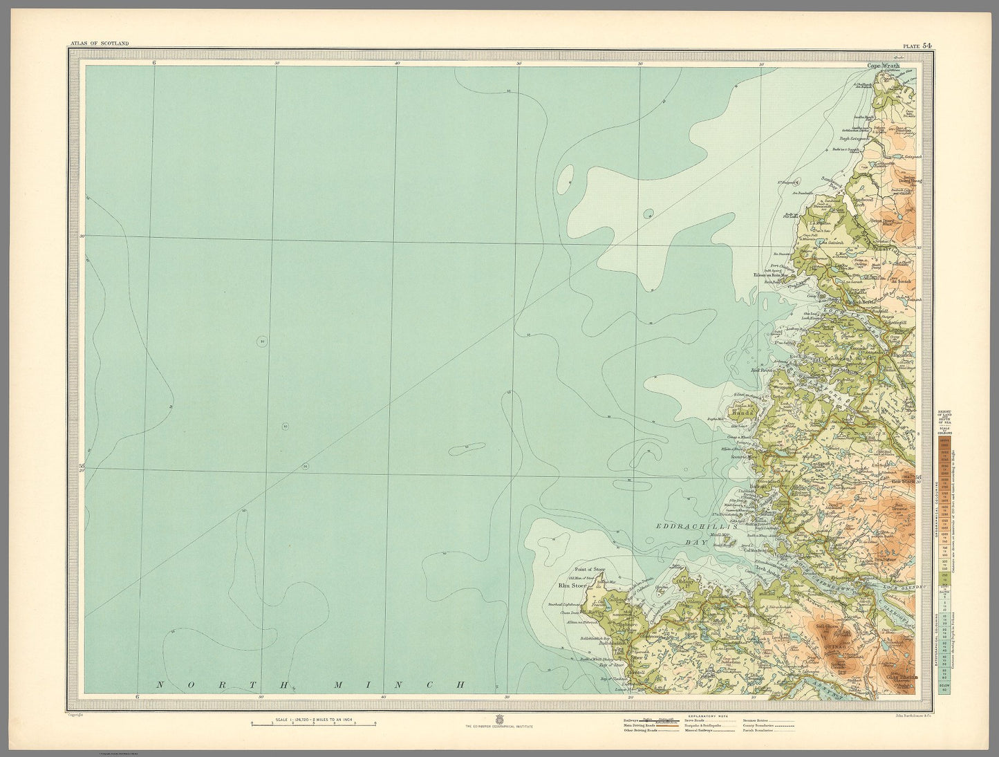 Scourie (Scotland) Map, circa 1912