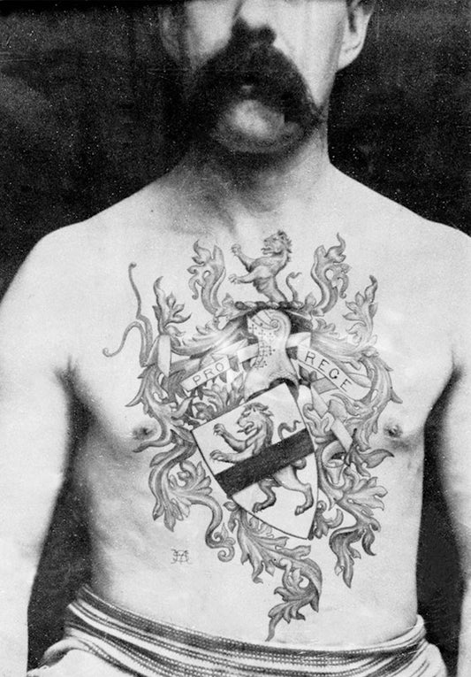 Victorian Tattoo Wall Art Print - Armorial Crest