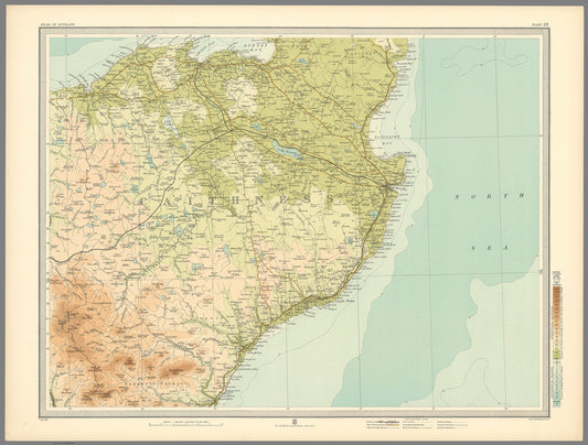 Thurso / Wick , Scotland Map, circa 1912