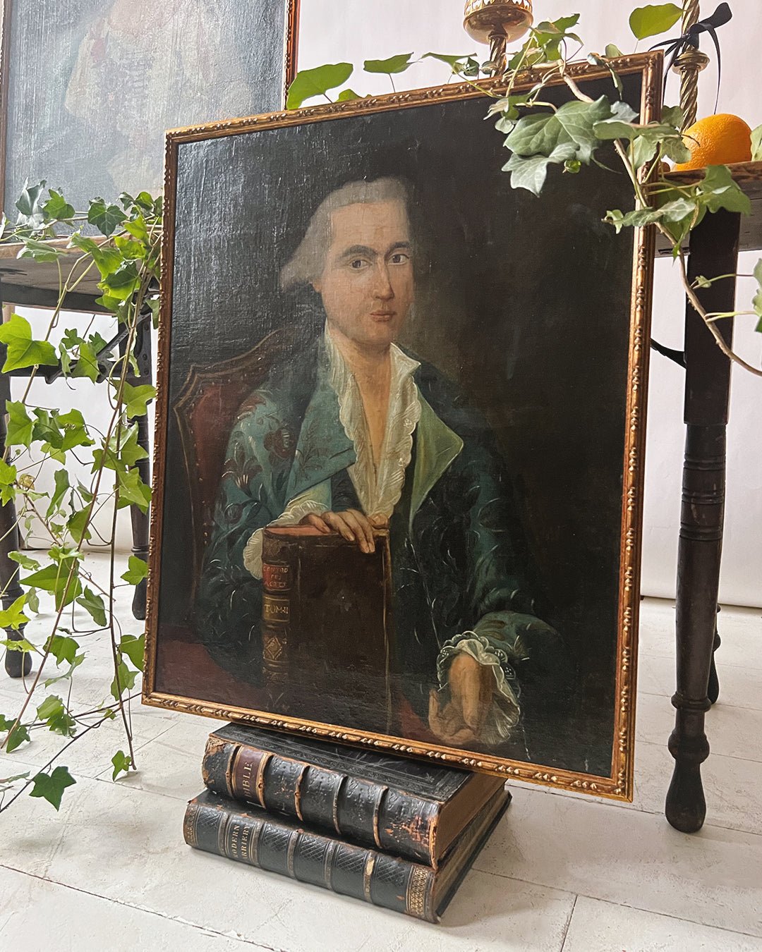 A Pair of Portrait Oil Paintings on Canvas - Room Four
