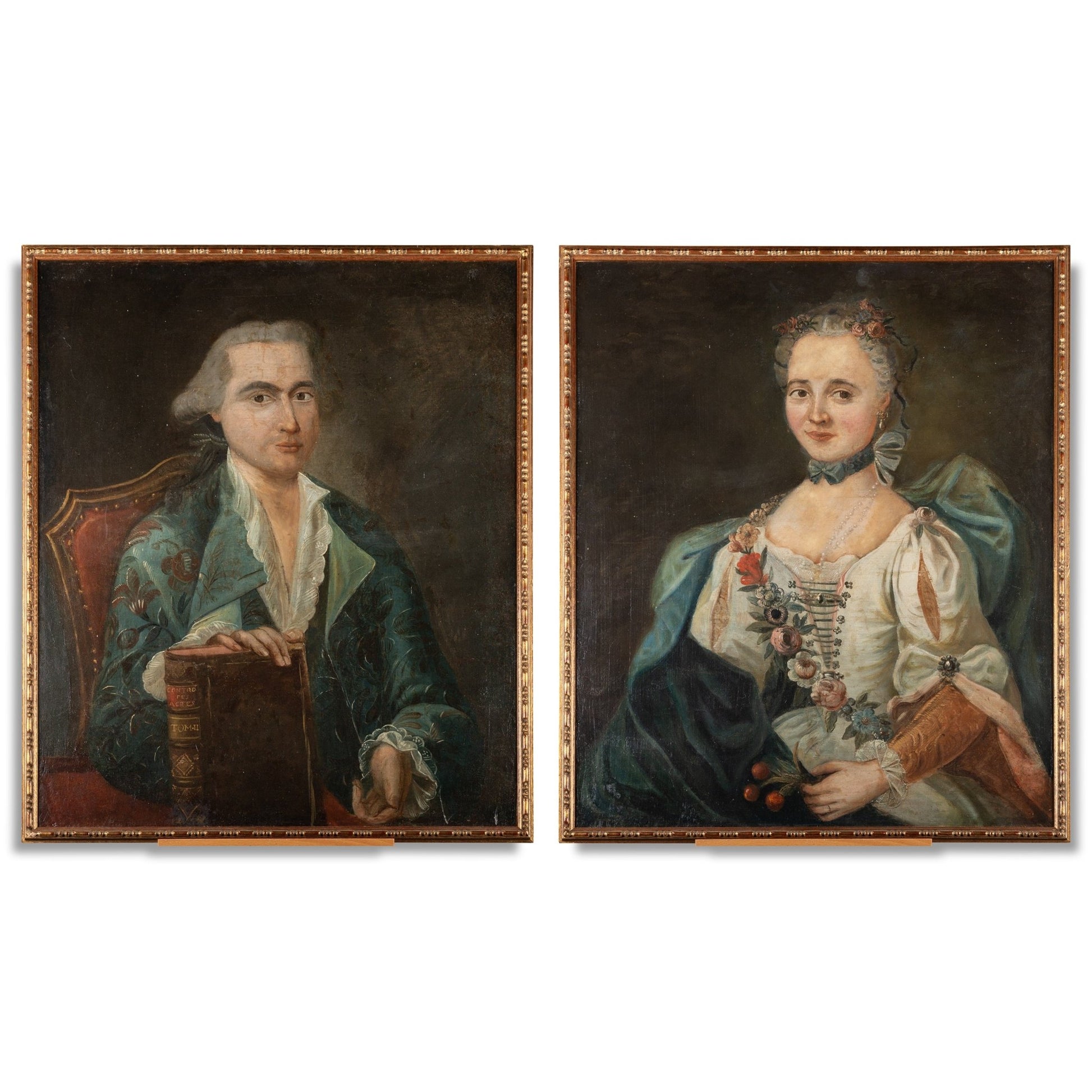 A Pair of Portrait Oil Paintings on Canvas - Room Four