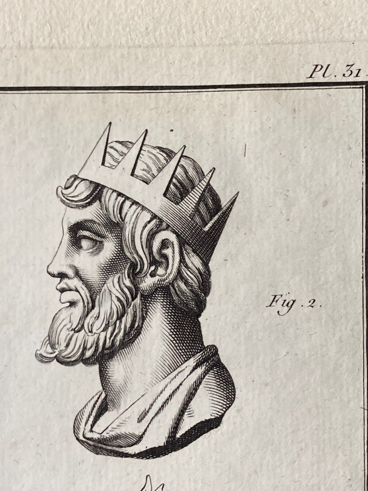 Antique Engraving, Antiquity Mythology (Plate 31) - Room Four