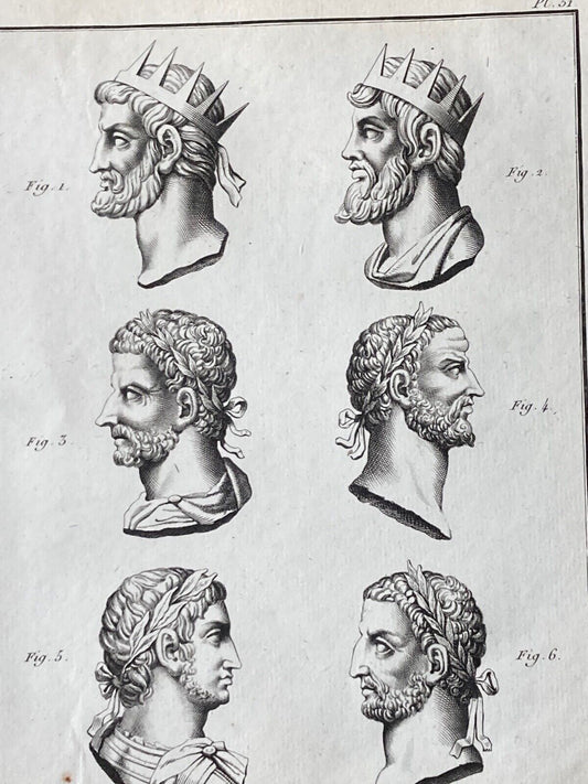 Antique Engraving, Antiquity Mythology (Plate 31) - Room Four