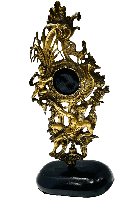 Antique Gilded Metal Pocket Watch Stand - Room Four