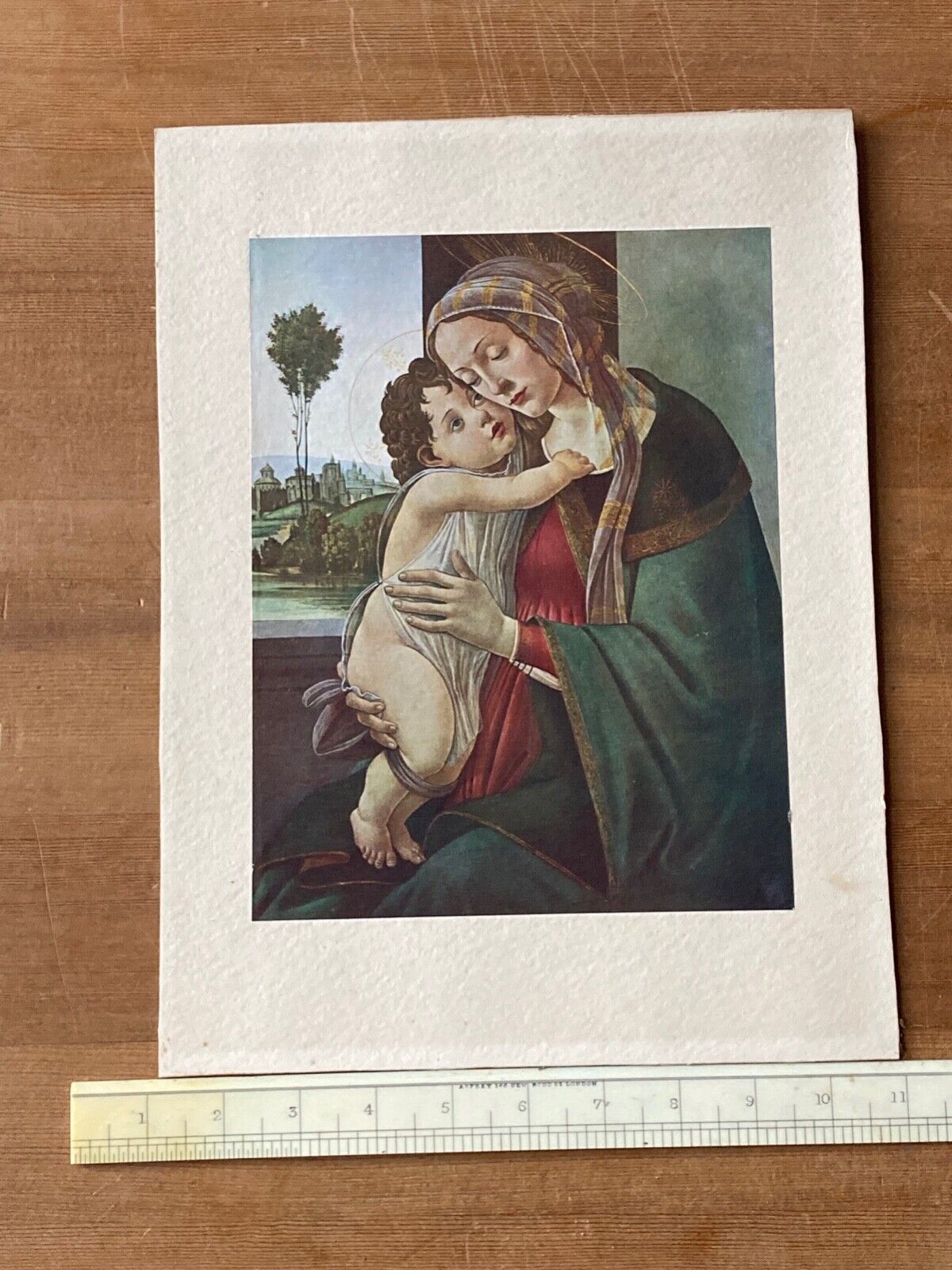 Antique Litho Print, Madonna and Child - Room Four