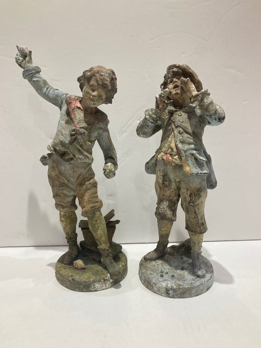 Antique sculpture by Louis Auguste Moreau (Pair) - Room Four