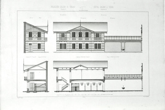 Architectural Drawing Palazzina Salino, Stable Block - Room Four