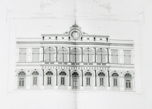 Architectural Drawing, Palermo Station, Main Facade - Room Four