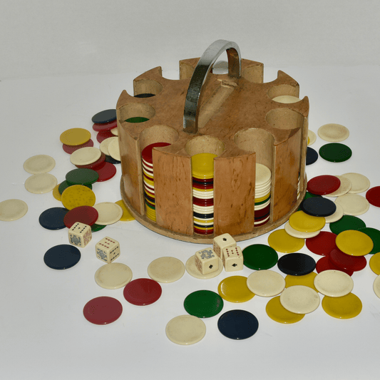 Asprey London Art Deco Poker Chips Gaming Caddy - Room Four