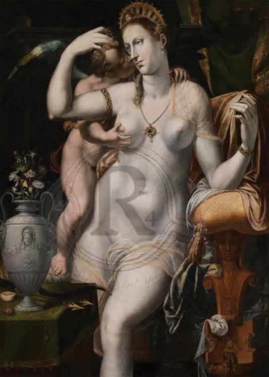 Cupid Caresses Venus Fine Art Print | Classical Masterpiece Reproduction
