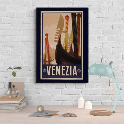 VENEZIA ! Vintage Italian Travel Poster