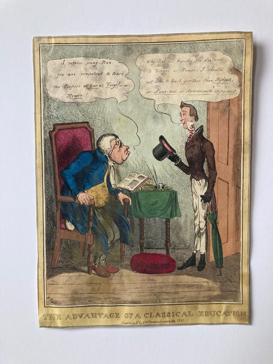 English Satirical Print, c.1830 - Room Four