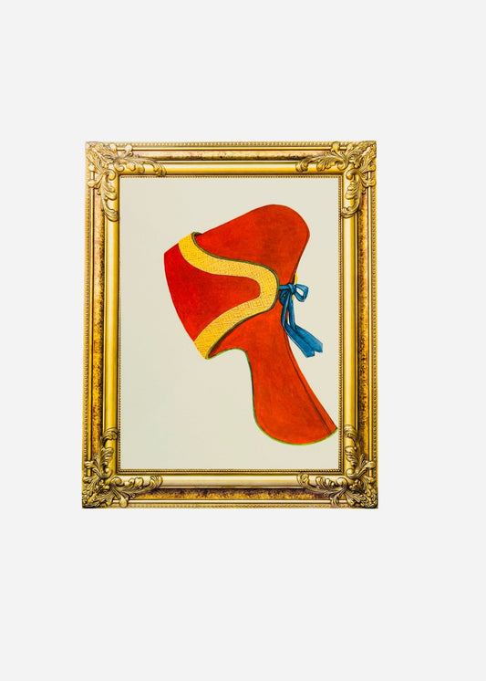 Folio Wall Art - Khalkha Cap "Yuden" - National Costumes of the M.P.R. by U Yadamsuren 1967 - Room Four