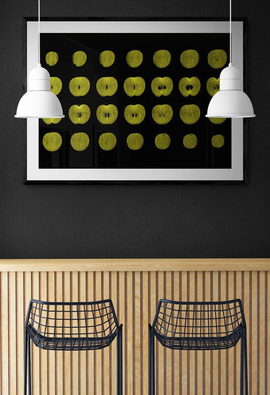 Green Apple Fruit MRI Scan Kitchen Wall Art Print - Room Four