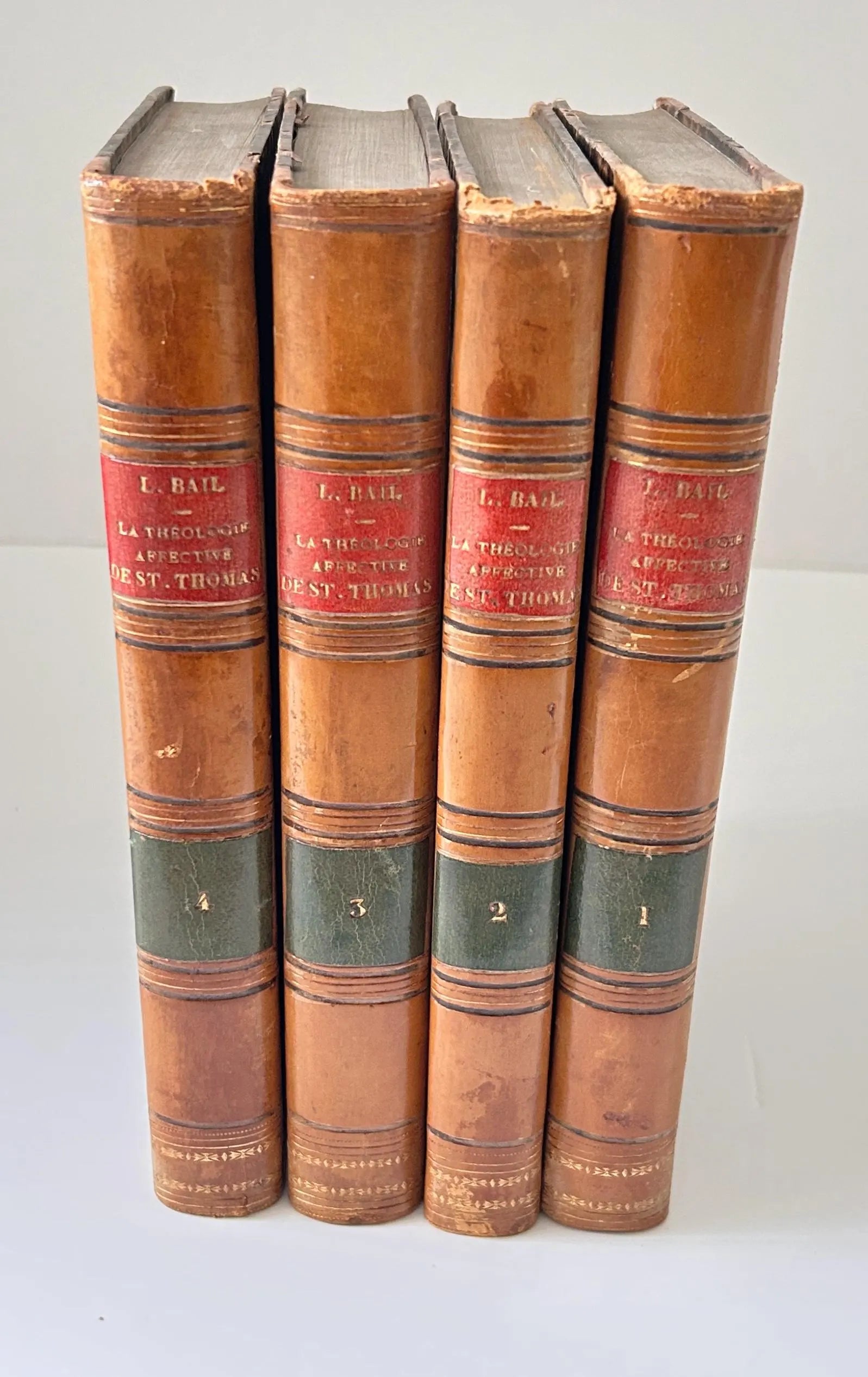 La Théologie Affective: Saint Thomas en Méditation – L. Bail (1855, Paris) – Complete 4 Volume Set