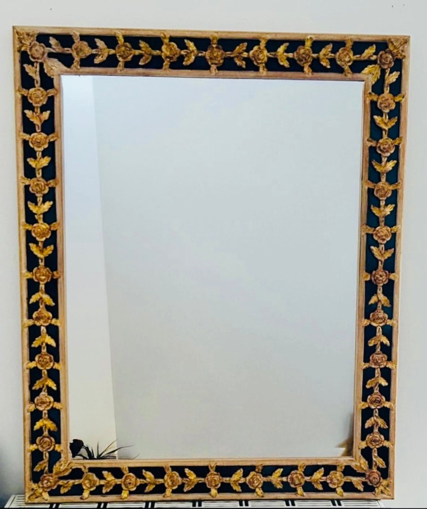 Italian Carved Frame Wall Mirror (97.5cm x 79cm) - Room Four
