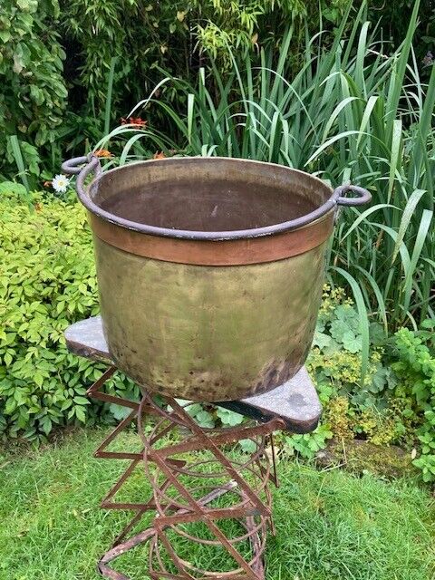 Large Antique Brass and Copper Bin - Room Four