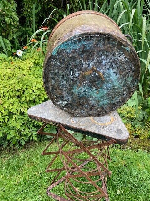 Large Antique Brass and Copper Bin - Room Four