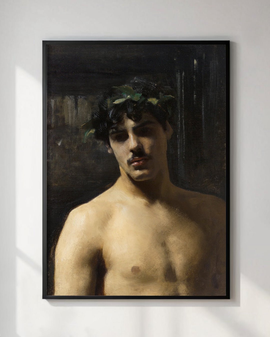 Man Wearing Laurels Wall Art Print - Room Four