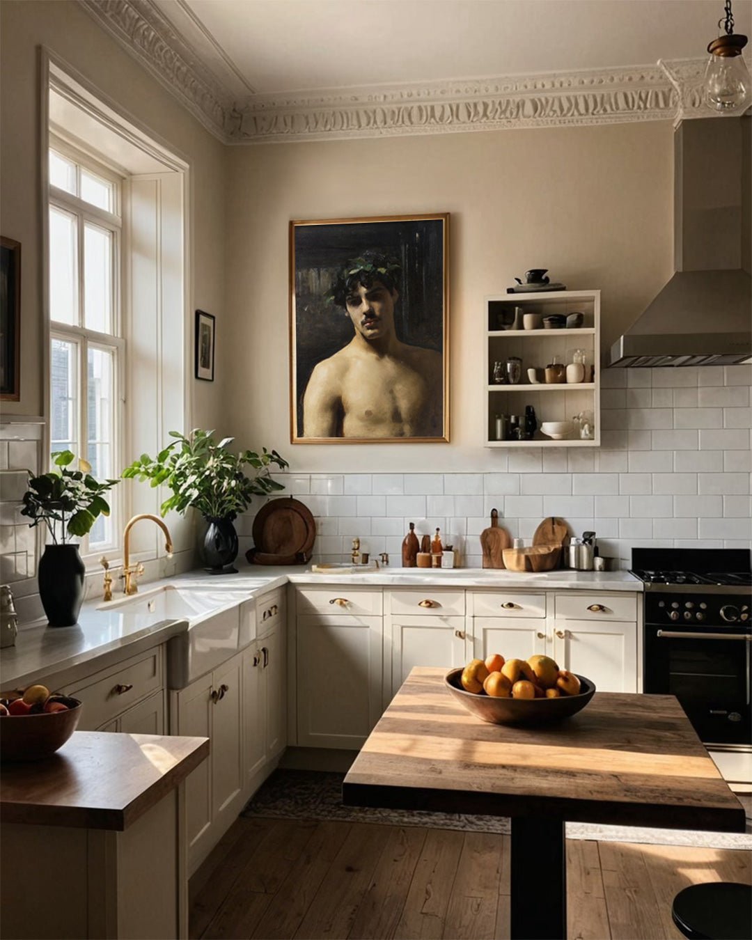Man Wearing Laurels Wall Art Print - Room Four